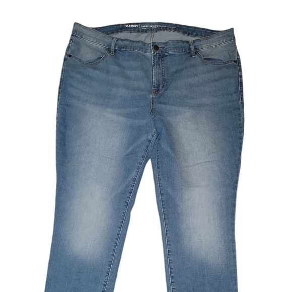 Old Navy super skinny mid rise blue jeans size 18 regular - Picture 10 of 10